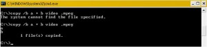 Join video files using command prompt